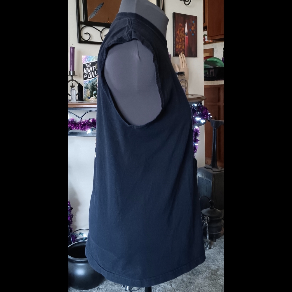 🖤🧡 Vintage Harley-Davidson Black Sleeveless Top Muscle Tank Mexico Large Y2K - Picture 8 of 12